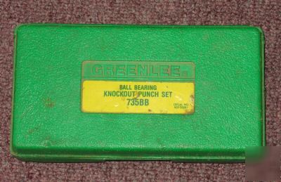 Greenlee manual knockout punch set 735BB in case