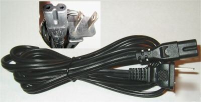 New 5 ac line cords, 2 wire black, 7A 125V, 6 ft, 