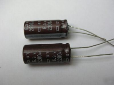 New 50 pcs, 6.3V 2200UF radial electrolytic capacitor 