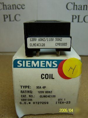 CLMC4C120 siemens replacement coil 120VAC. a-126