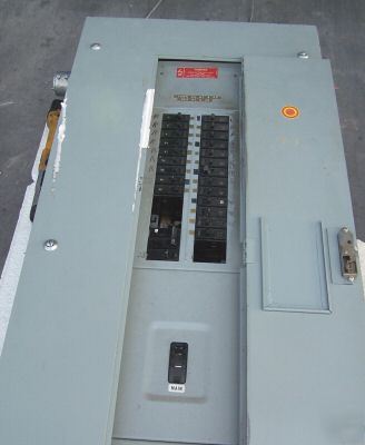 Ge type nlab 150 amp main breaker panel board 3 ph 4 w