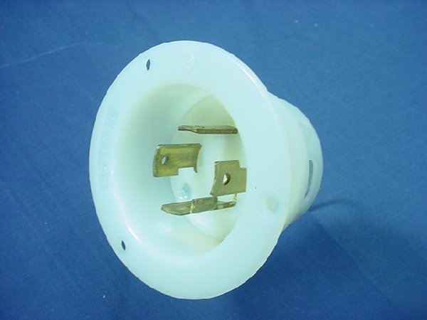 Leviton L14-30 locking flanged inlet plug 30A 125/250V