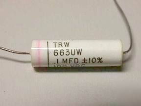20 vintage trw 0.1UF 100V mylar capacitors