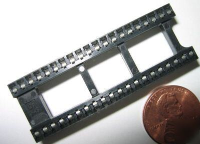40-pin soldertail ic socket low profile black 40PIN st