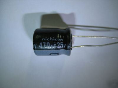 470UF 25V nichicon alum electr radial capacitors 50PCS