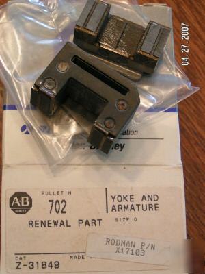 Allen bradley 702 z-31849 yoke & armature size 0