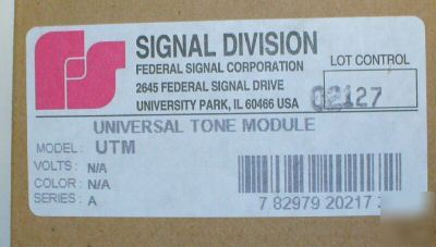 Federal signal universal tone module model utm 