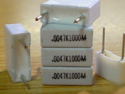 New 500 mallory 1000V .0047UF box mylar capacitors 