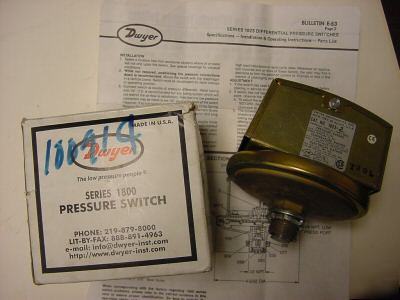 New dwyer low differential pressure switch 1823-2 