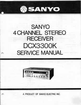 Sanyo service manual dcx 3300K DCX3300K