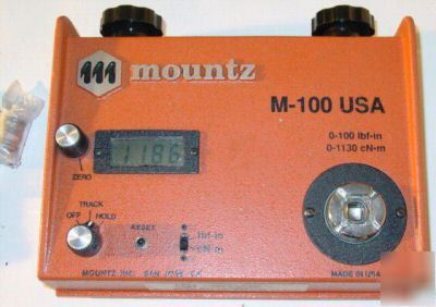 Mountz m-100 torque tester analyzer meter 0 - 100 in/lb