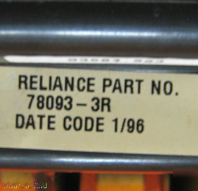 New reliance 78093-3R starter contactor 780933R 