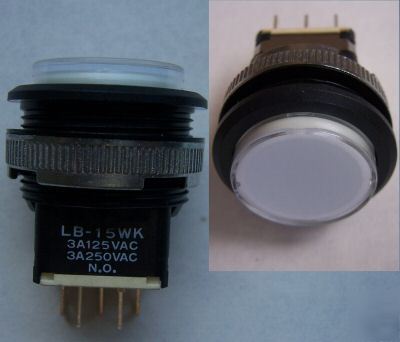 Nkk led illuminated pushbutton switch lb-15WK spdt