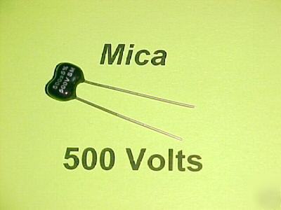 500PF at 500V dipped silver mica capacitors : qty=13