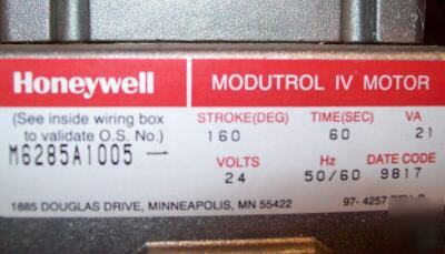 Honeywell modutrol iv motor M6285 6282 6286 dual shaft