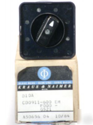 Kraus & naimer rotary switch #CD0911-600-em