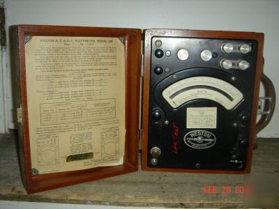 Weston a.c.&d.c. electrodynamometer wattmeter - mdl 310