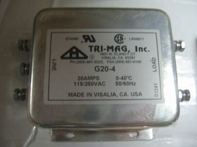 P/n G20-4 tri-mag general purpose power line filters 