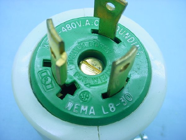 Leviton L8-30 locking plug 30A 480V 70830-p