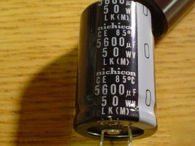 New 25 nichicon 50V 5600UF snap-in capacitor 