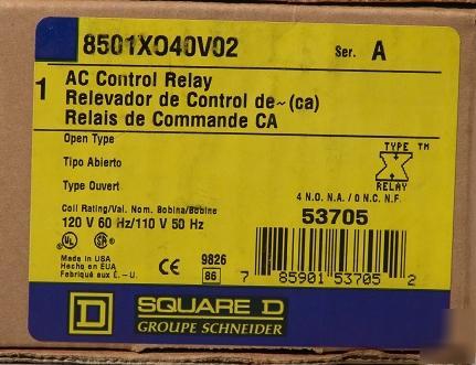 Square d ac control relay 8501X040V02 series a 
