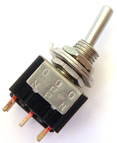 Miniature toggle switch on/off/on 6A 6 amp 125VAC (5