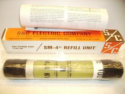 New s&c electric sm-4 refill unit 252150R4 100 amp 14.4