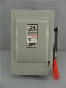 Siemens 30 amp 3-pole safety switch 600 vac HNF361