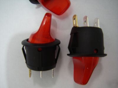 10PCS,heavy duty snap-in off/on red lighted switch,R101