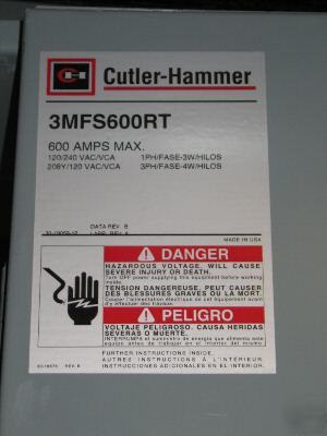 Cutler hammer 600A main fusible switch & meter stacks