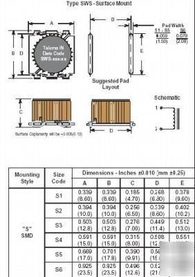 Alfamag talema sw series 0.13A 259UH power inductors