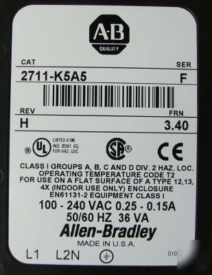 Allen bradley panelview 2711-K5A5 f low use 2711K5A5