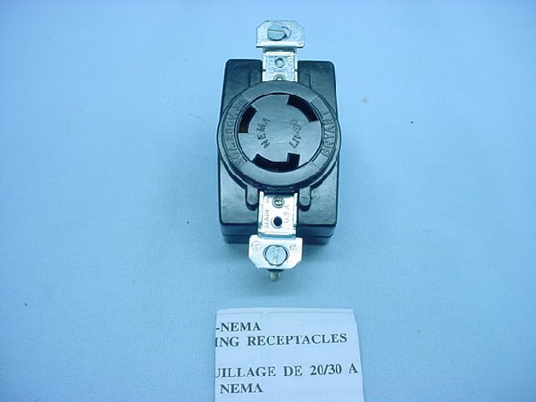 Hubbell L11-30 locking receptacle 30A 250V 3PH