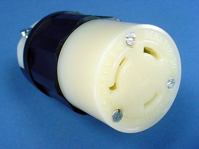 Leviton L12-30 locking connector 30A 480V 3Ã¸ 2683