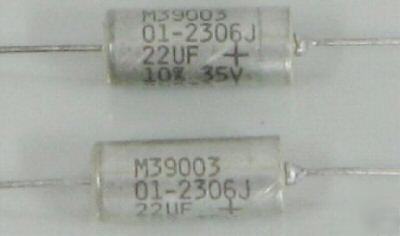 Lot of 20 military capacitor M39003/01-2306J 22UF 2N936