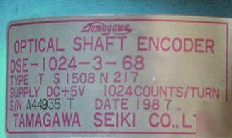 Mitsubishi tamagawa seiki shaft encoder #ts 1508 n 217