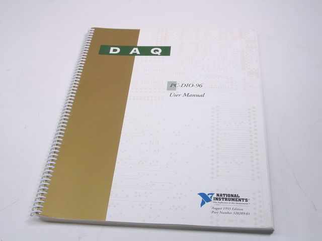 National instruments pc-DI0-96 daq user manual