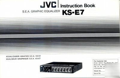 Jvc owner operator instruction manual ks-E7