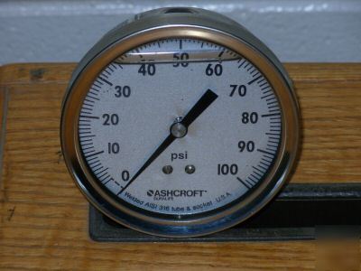 Ashcroft duralife 100PSI pressure gauge 