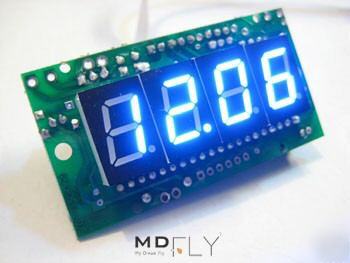 Blue 0-20V dc digital volt voltage meter module digits