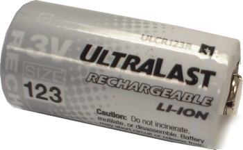CR123 rechargeable battery lithium ion 700MAH ULCR123R