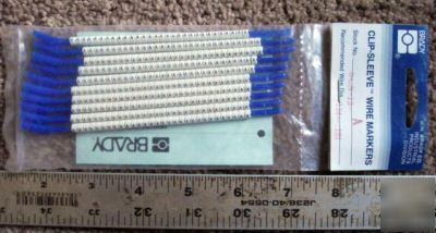 Clip sleeve wire markers brady scn-13-a .134-.181 300PC