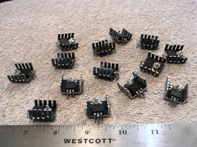 Lot of heatsinks with power transistors- 