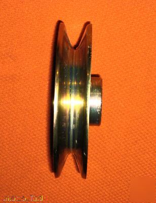 New 5 1/8 v-groove pulley 3/4 id bore keyed 3/16 inch