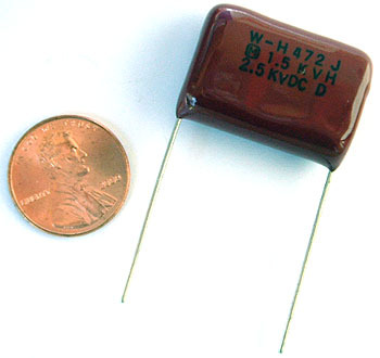 Radial film capacitors ~ .0047UF 2500V 5% (25