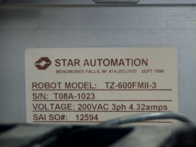 Star - automation - 3 - axis robot tz-600-fmii-3 nice