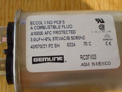 New 2PCS gemline 370V 3UF a/c motor run capacitors 