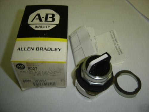 Allen bradley 800T-J91KC1 3-pos blk selector switch 