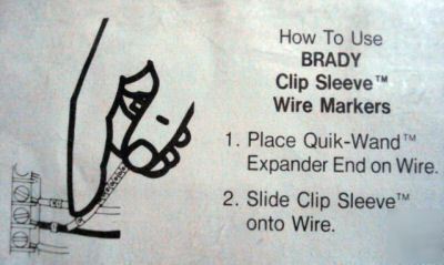 Clip sleeve wire markers brady scn-13-b .134-.181 300PC