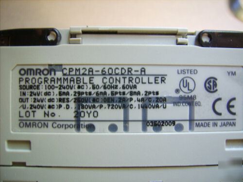 New omron sysmac CPM2A-60CDR-a plc 